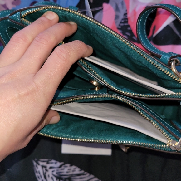 Coach double pocket purse - dark green - Picture 2 of 3